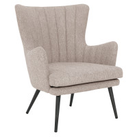 OSP Home Furnishings JEN-914 Jenson Accent Chair with Cappuccino Fabric and Grey Legs